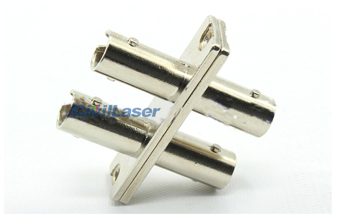 ST Double Core 단일 모드 Fiber Optic Adapter Metal Flange Plate